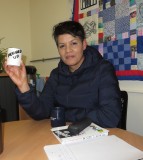 Writer Kit de Waal at Erlestoke Prison after her author talk for prisoners