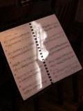Dementia Diaries - music score. Photo by Jola
